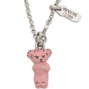 Gucci HA HA HA Harry Styles Pink Angry Bear Necklace SOLD OUT HARD TO FIND!